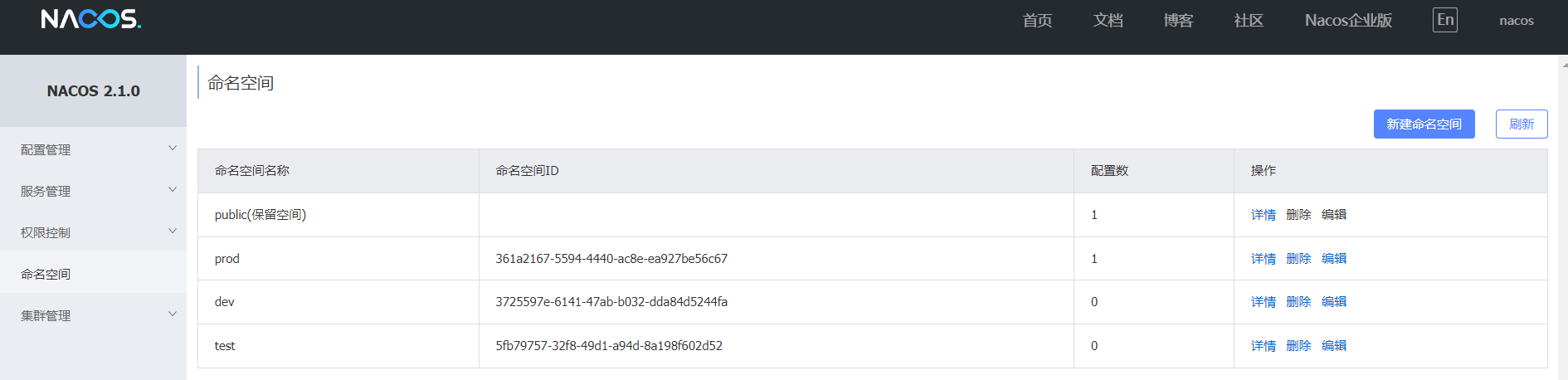 Nacos命名空间